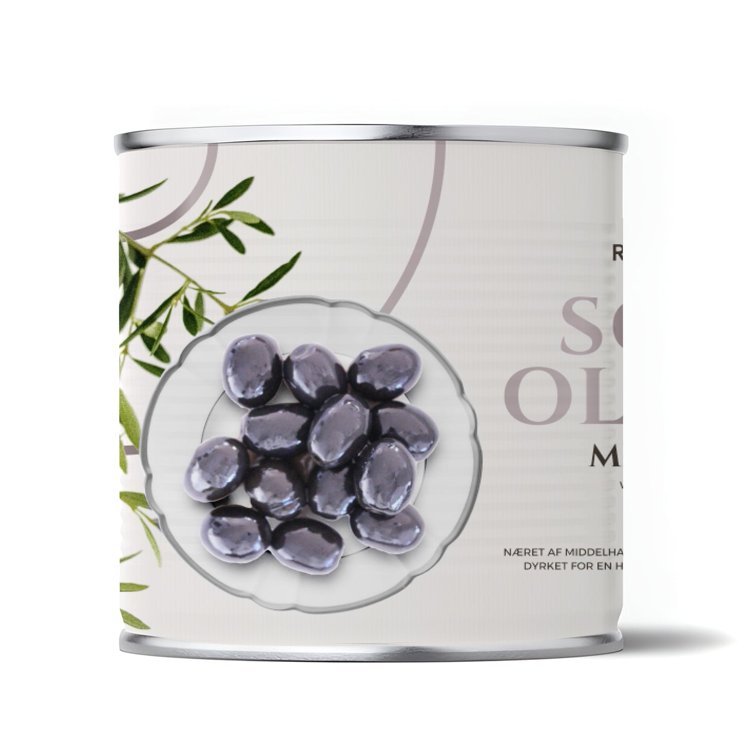 Sort Oliven med sten