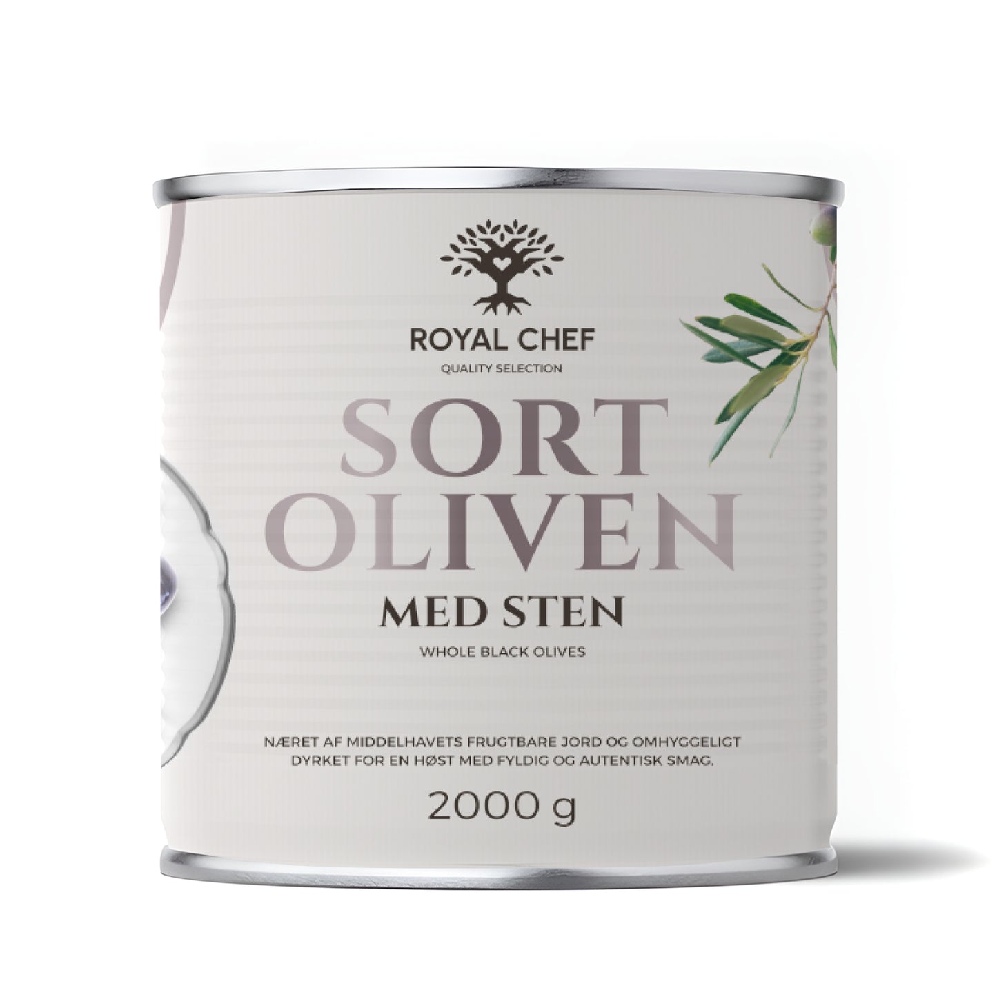 Sort Oliven med sten