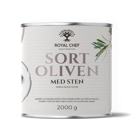 Sort Oliven med sten