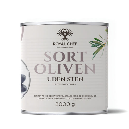 Sort Oliven uden sten